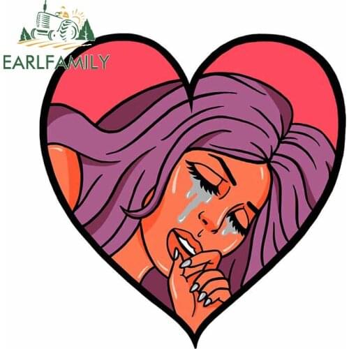 EARLFAMILY 13cm x 12.4cm For Sad Babe Funny Car Stickers Occlusion Scratch Decal Vinyl Car Wrap Waterproof Decoration