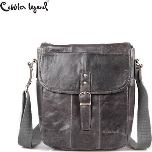 Cobbler Legend Vintage Genuine Leather Shoulder Bag for Men Messenger Cross Body Bags Leisure Business Bag Travel Man