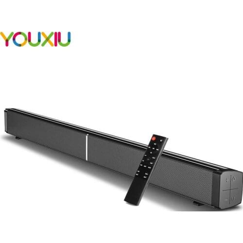 YOUXIU 40W Home TV Theater Sound Bar 2.0 Channel Sound Bar with Built-in Subwoofer Wired and Wireless Bluetooth 5.0 Speakers