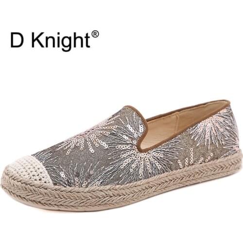 New Big Size Slip On Creepers Flats Ladies Loafers Summer Casual Shoes Woman 2021 Brand European Fashion Espadrilles Shoes Woman