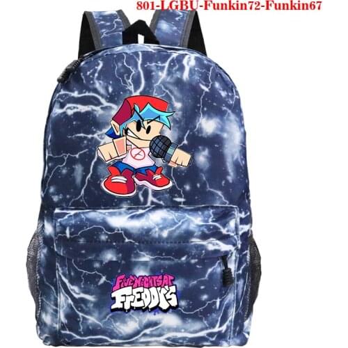 Women Men Bookbag Anime Friday Night Funkin Print School Backpack Fashion Friday Night Funkin Schoolbag Children Teenag Backpack
