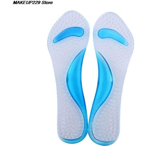 1Pair Silicone Gel Massage Arch Support Insoles Orthotic Flatfoot Prevent Foot Cocoon High Heels Shoes Pad Feet Care Tools Women