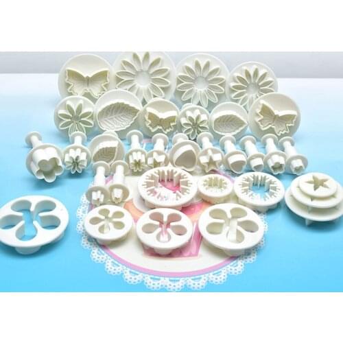 31pcs/set Plunger Fondant Cutter Cake Tools DIY Cookie Biscuit Cake Snowflake Mold Set Baking Mold Pastry Pastry Shop