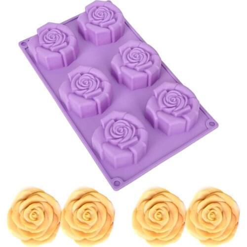 3D Rose Flower Fondant Cake Chocolate Sugarcraft Mould Silicone Mold Tool For Home Kitchen Baking Making DIY Mold
