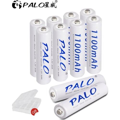 PALO AAA rechargeable battery AAA 1.2V 1100mAh 3A ni-mh ni mh nimh 1.2 volt original high capacity current batteries