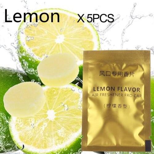 5Bag Automobile Freshener Tablets Solid Scented Pieces Cologne Fragrance Car Perfumes Pills