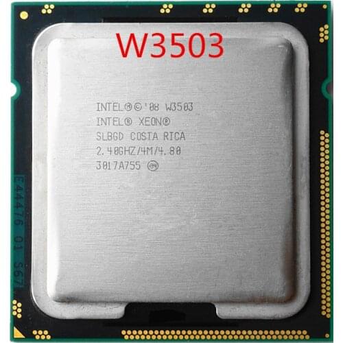 Free shipping latop cpu W3503 2.4G 4M 1366 pin processor cpu SLBGD scrattered pieces