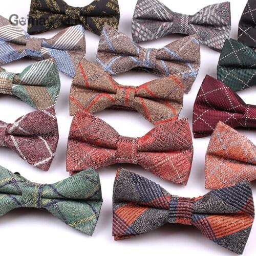 Brand Plaid Bow Tie for Men Butterfly Cravat Bowtie Tuxedo Adjustable Bows Groom Wedding Party Adult Bowties