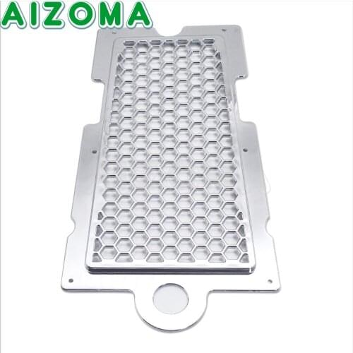 For Harley Softail Fat Street Bob Honeycomb Mesh Motorcycle Chrome Radiator Guard Protective Cover Protector Grill Grille 18-20