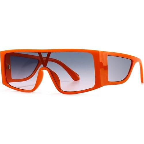 Classic Fashion Square Sunglasses Men Women Luxury Brand Designer Vintage Flat Top Big Frame Siamese Sun Glasses UV400 Goggle