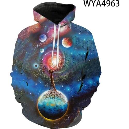 Cool Funny Universe Planet Space Galaxy Astronaut 3D Hoodies Men Women Children Moon Print Star Sky Boy Girl Fashion Pullover