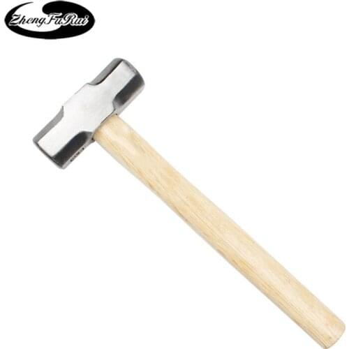 Sledge hammer with wooden handle one-piece shockproof long-handled square hammer with wooden handle octagonal hammer