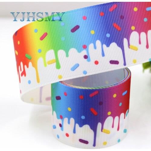 YJHSMY G-18914-1119,10 yards,38 mm Lava series Ribbons Thermal transfer Printed grosgrain,Gift wrapping DIY Handmade materials