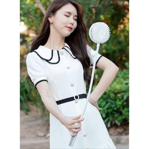 Mini Handheld Portable Fan Baby Stroller Fan USB Charging Air Cooler for Infants Student Bed/Crib/Bike/Car Seat