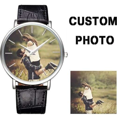 Men Watch Custom Watch Face Dial Logo Gift For Friends Man Wrist Qaurtz Watches