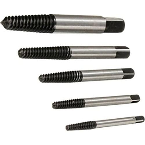 5Pcs Center Drill Bits Guide Set Screw Extractor Broken Damaged Bolt Remover Removal Speed Easy Out Set