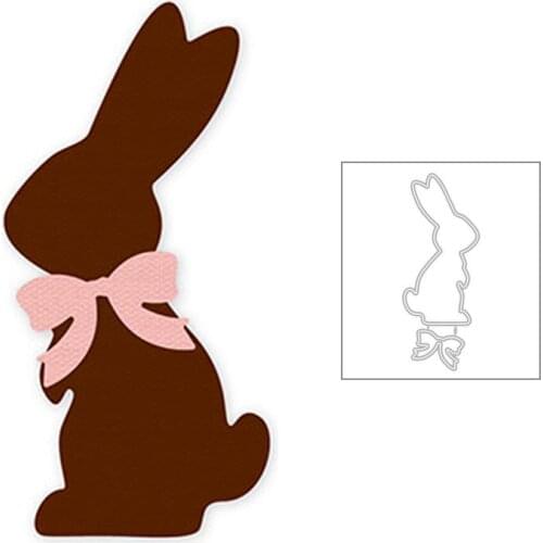 2020 New Easter Bunny Silhouettes and Bow Metal Cutting Dies For DIY Decoration Album Greeting Card Scrapbooking Making No Stamp