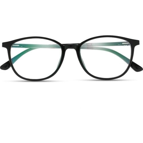 2018 Real Unisex Round Memory Tr90 Ultra-light Anti Blue Ray Computer Goggles Glasses Frame Clear Lenses Reading Red Purple