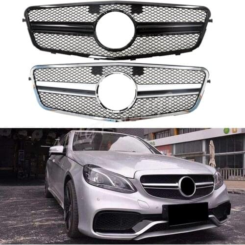 Car Front Racing Billet Bumper Grille Upper Facelift Grill For Mercedes-Benz E-Class W212 2009 2010 2011 2012 2013 AMG Style