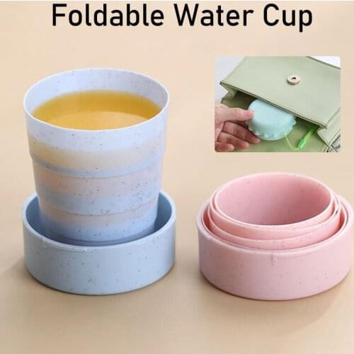 Portable Silicone Water Cup Foldable Food Grade Folding Cup Sport Cup Outdoor Handcup Office Tea Cup 4 Colors