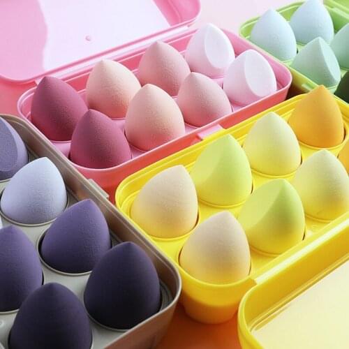 8pcs Cosmetic Puff Powder Puff with Storage Box Beauty Egg Makeup Sponge Foundation Powder Sponge Puff Makeup Accessories