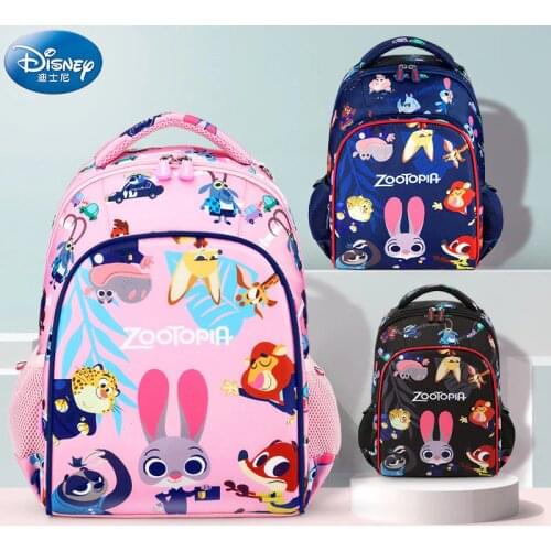 2021 New Disney Zootopia Childrens Schoolbag Fashion Trend Boys and Girls Backpacks Student Lightweight Girls School Bag