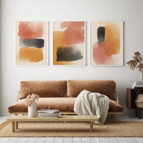 Modern Abstract Black Yellow Simple Canvas Art Paintings Living Room Bedroom Gallery Posters And Prints Wall Poster Home Decor