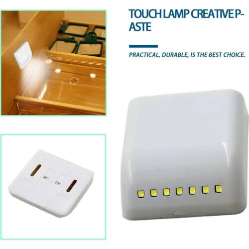 7 LED Smart Sensor Control Activated Wall Door Mounted Night Light Pure White Small LED Light For Cabinets Wardrobe Drawer