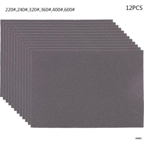 Water Resistant Sandpaper 60-2000 Sand Paper Wet Dry Variety Pack Abrasive Sandpapers Assortment for Wood Automotive