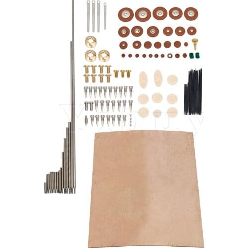 Yibuy A Set of Tenor Saxophone Repair Parts Pads Neck Cork Sheet Sheet Screws