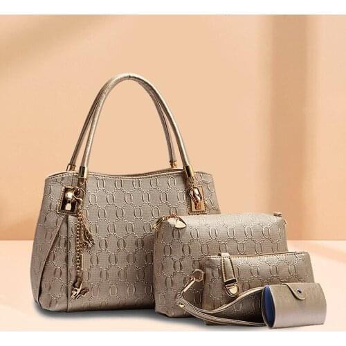 Womens Fashion Handbag Shoulder Bags Designer Luxury 2020 New PU High Quality Leather 3 Pcs Crossbody Bag Clucth Ladies Purses