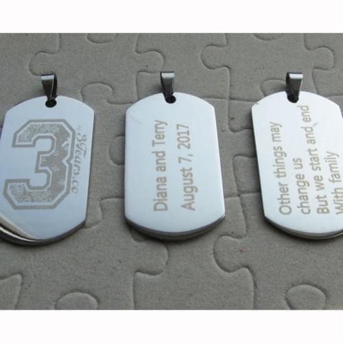 Personalized logo dog tags with chain hot sales cheap Customized Stainless steel Dog Tag Fashion Pendant Engraved