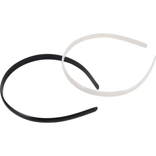 10pcs White Black Fashion Plain Lady Plastic Hair Band Headbands NO Teeth Headwear Girl Hair DIY Tool Accessories