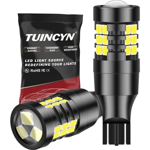 2PCS T15 921 W16W Super Bright 1500Lm 3030 LED Auto Additional Brake Lamp CANBUS NO ERROR Reverse Light Car Daytime Running Bulb