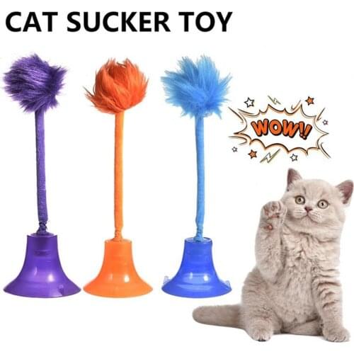 2020 New Funny Cat Sucker Toys Interactive Cat Ball 35*10CM Catnip Bell Durable Plush Elastic Cat Toy Pet Supplies