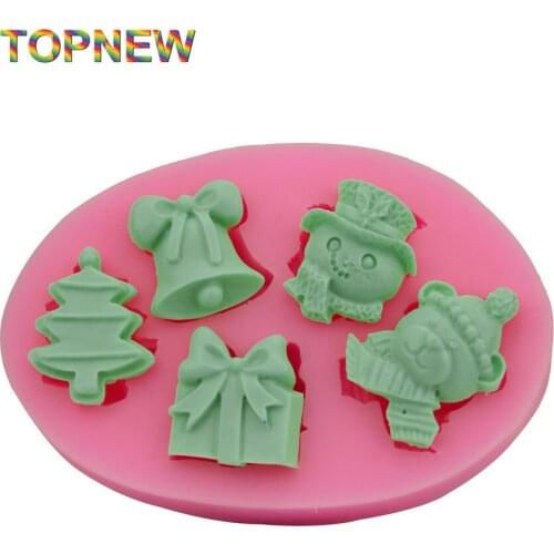 3D Christmas Decoration Cake Silicone Mold Pastry Tools Bakeware Fondant Silicone Chocolate Candy Moulds SGS C1738
