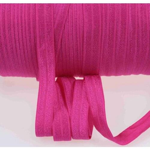 5/8" Fold Over Elastic-187 Azalea 50Yards Per Roll, Headbands elastic FOE, wholesalse Ribbon Elastic