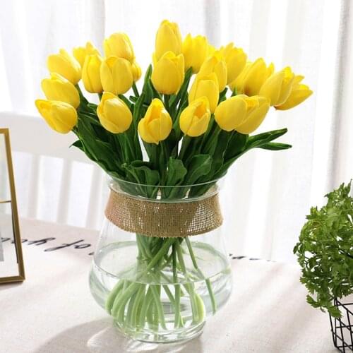 5pcs New DIY Home Decoration Wedding Bridal Bouquet Garland Real Touch Artificial Plant Tulipanes Tulip Fake Flowers