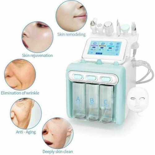 7 in 1 Water Dermabrasion Deep Cleansing Hydro Dermabrasion Oxygen Jet Peel Skin Care Hydro Spa Salon Facial Care Tool