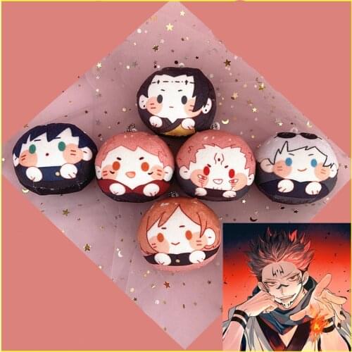 8cm Anime Jujutsu Kaisen Plush Doll Jujutsu Kaisen Gojo Satoru Action Soft Plush Key Pendant Cute Anime Soft Plush Pillow Toy