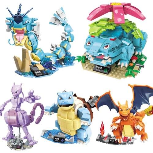 Ideas Pokemon Characters Fire-breathing Dragon Venusaur Blastoise Pikachu Fairy Doll Pokemon Detective Block Model Toy Gift