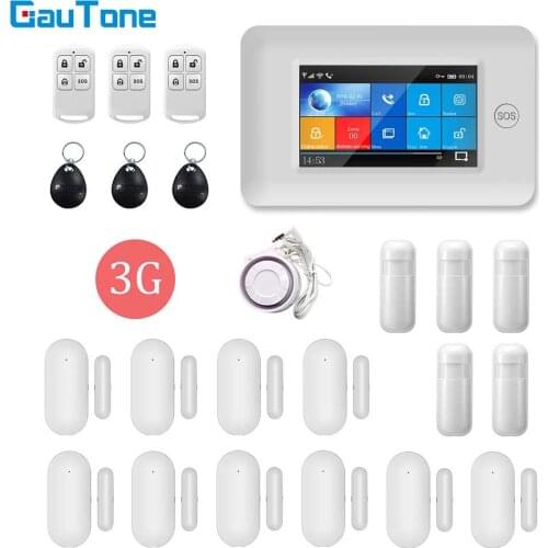 GauTone PG106 3G WIFI GPRS Wireless Home Security Alarm system For Android IOS APP Remote Control RFID Card Arm Disarm