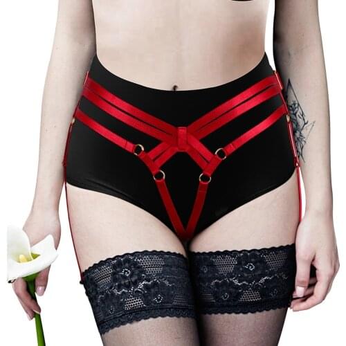 Bondage Punk Accessories Harness Fashion Womens Underwear Triangle Shorts Sword Belt Garters Stocking Erotic Lingerie