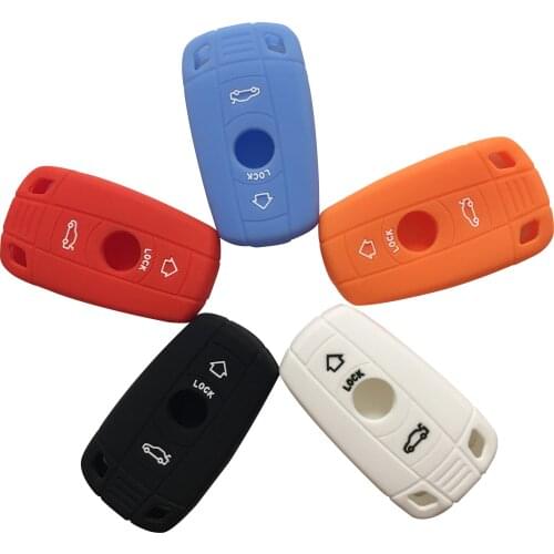 Car Key Case Cover for Bmw X1 X5 X6 1 3 5 7 E Z4 M3 M5 FOB Key Cover Cap Keychain Charms Silica Gel Key Cover Keychain Car