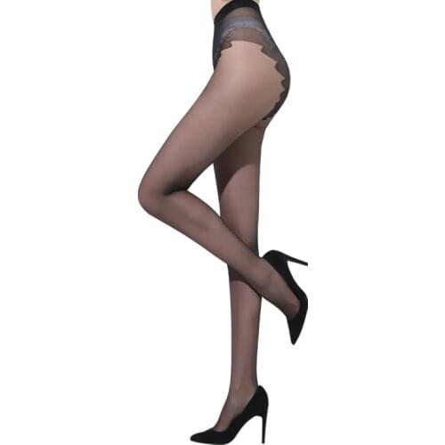 Bikini Stockings Ladies Summer Ultra-Thin Prevention Hook Silk Long Tights Butterfly Core-Spun Yarn