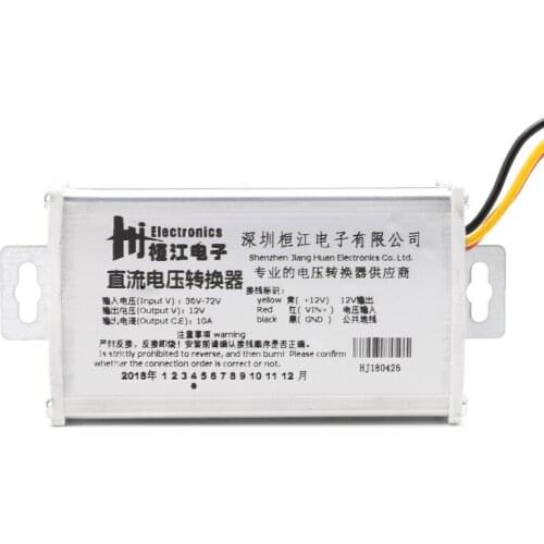 DC 36V 48V 72V to DC 12V 10A DC Voltage Converter Adapter Transformer DC-DC Step Down Buck Converter For E-bike Motorcycle