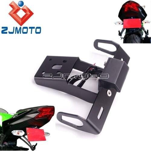 Motorcycle Number License Plate Holder Bracket Frame Tail Tidy Fender Eliminator For Kawasaki Ninja 636 ZX-6R ZX-10R 2008-2020