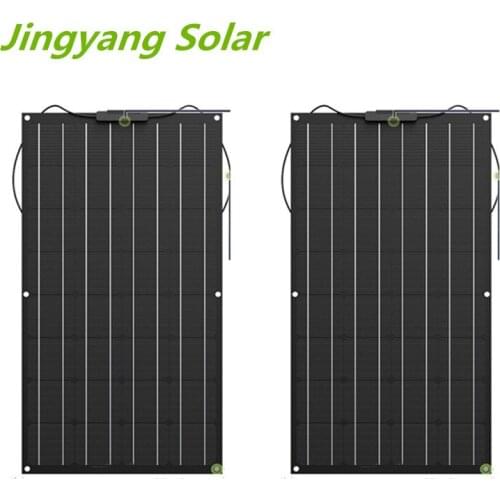JINGYANG etfe flexible solar panel 80w 160w solar panel etfe film coating monocrystalline solar cell 18V for 12V battery charge