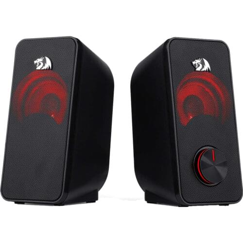 Redragon GS500 USB 3.5mm PC Game Speaker , 2.0 Channel Stereo Quality Bass Desktop Computer Speaker , Black