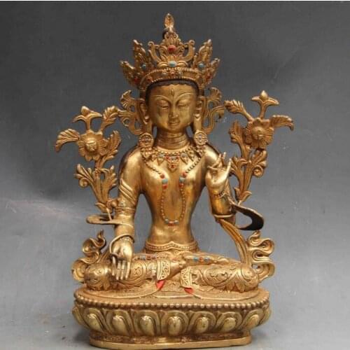 Chinese Buddhism copper bronze Bodhisattva Kwan-Yin Guan yin statue